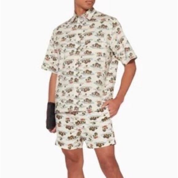 New Authentic Bottega Veneta Tropical Print Men's Swim Shorts size 48 - Picture 10 of 14